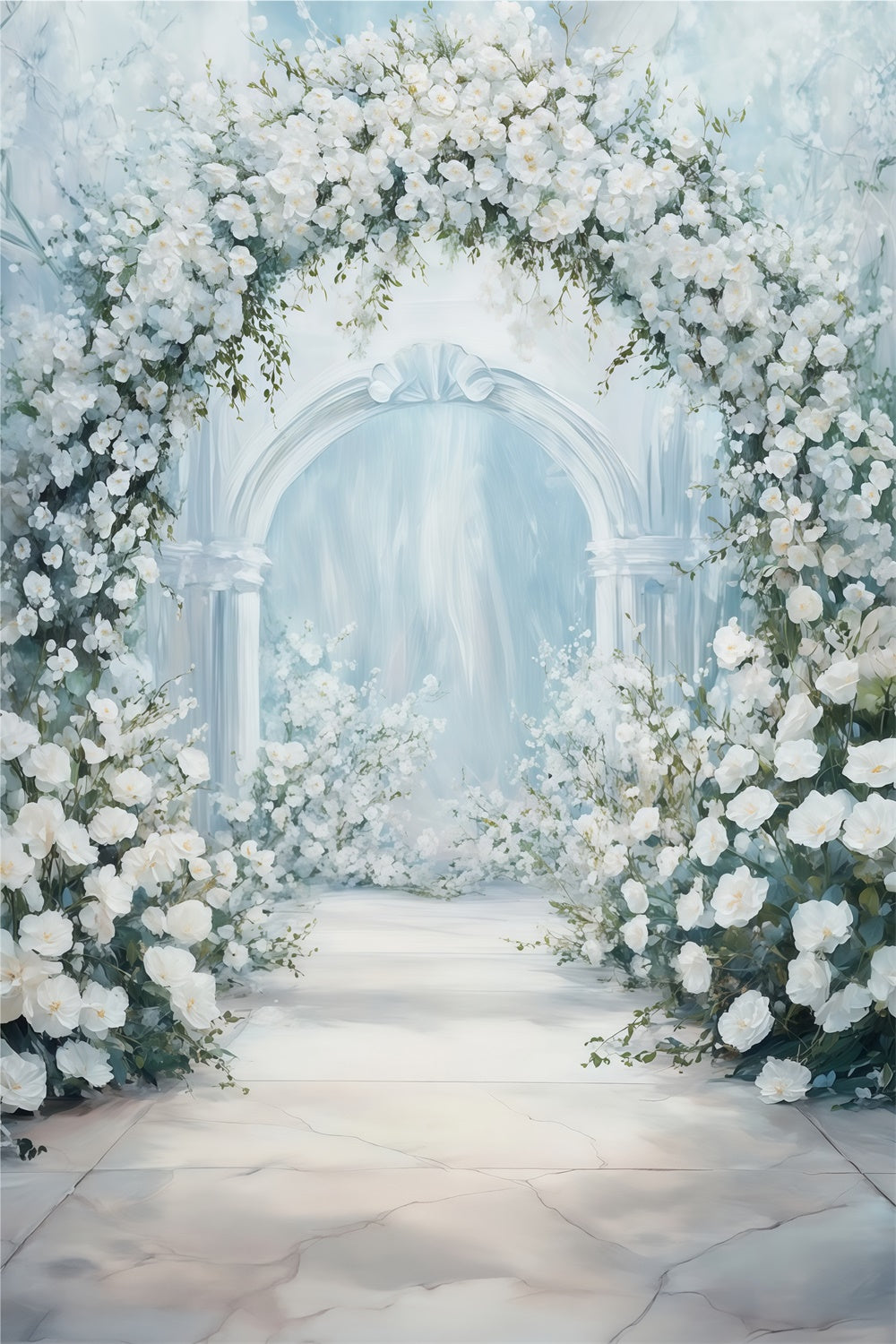 Fine Art Photography Backdrop Angelic Rose Garden Backdrop UK MRR7-207