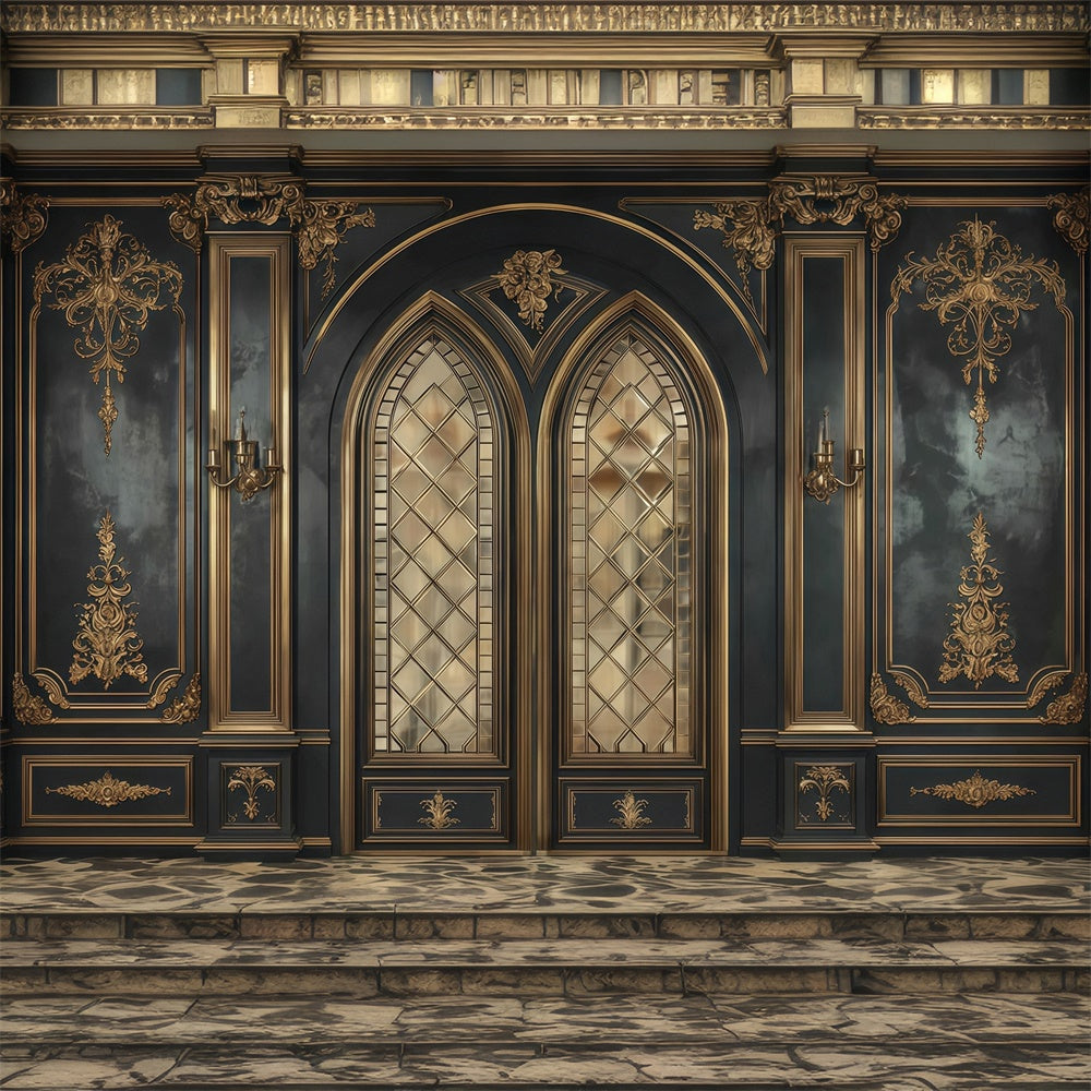 Victorian Backdrop Palace Entrance Vintage Photo Backdrop UK MRR7-212