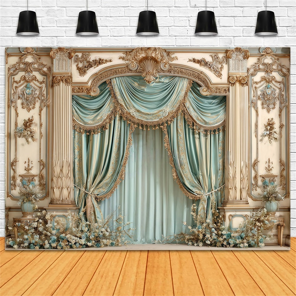 Rococo Backdrop Elegance Drape Vintage Photo Backdrop UK MRR7-224