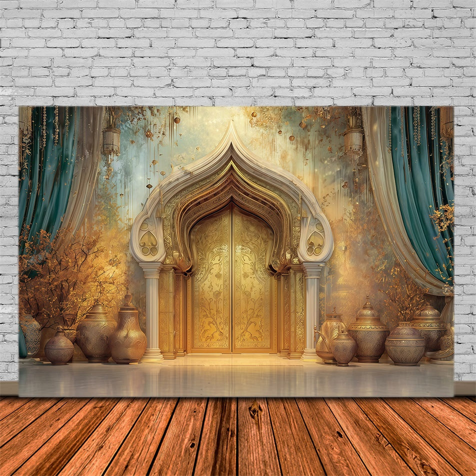 Vintage Photo Backdrop Exotic Royal Entrance Backdrop UK MRR7-227