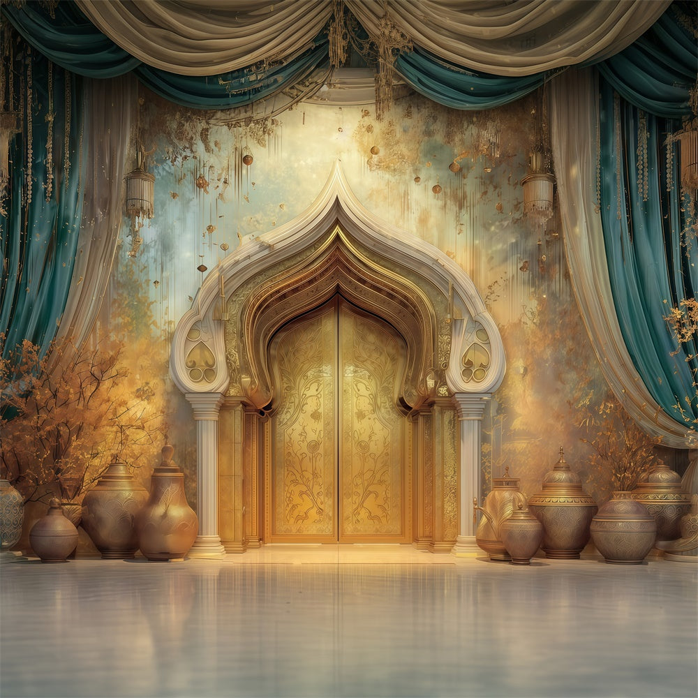 Vintage Photo Backdrop Exotic Royal Entrance Backdrop UK MRR7-227