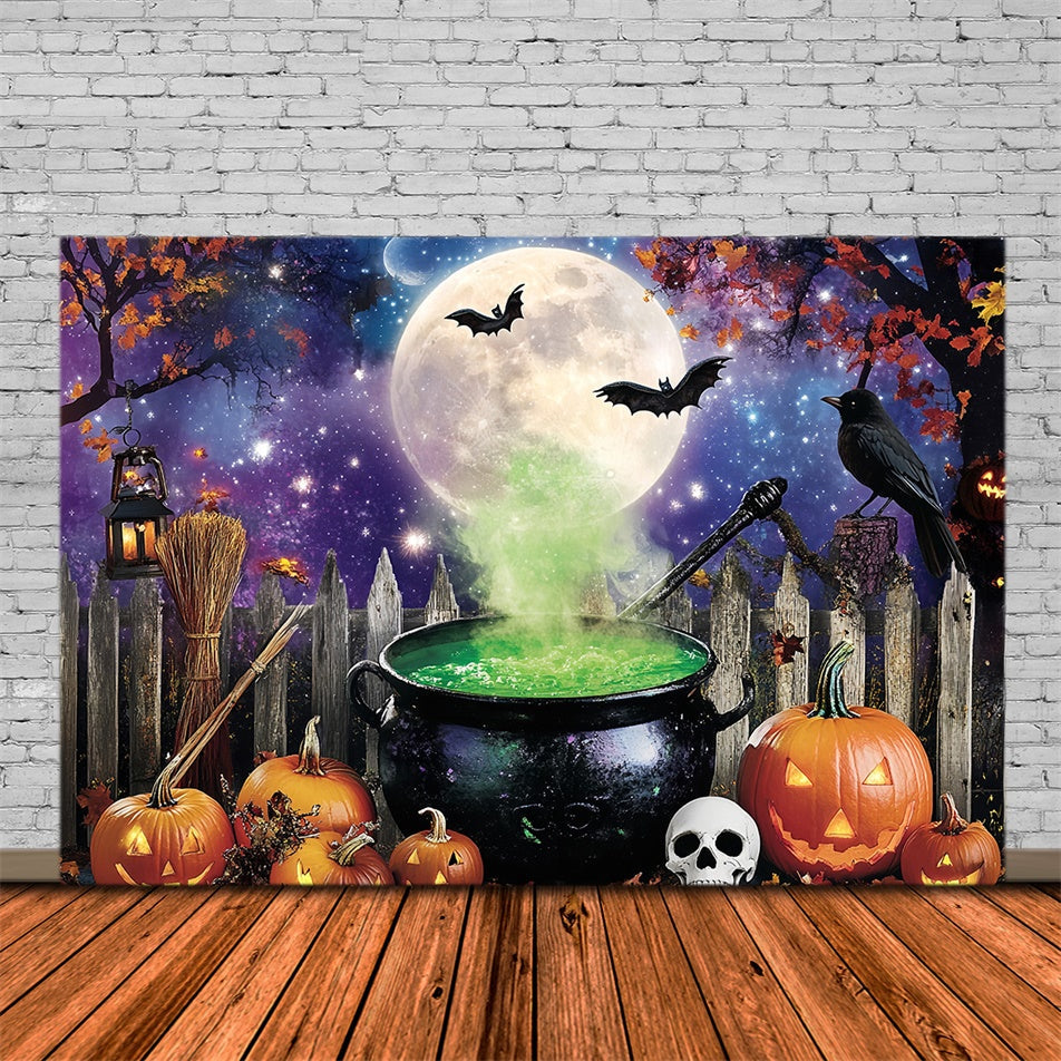 Halloween Moon Backdrop Enchanted Potion Yard Backdrop UK MRR7-24