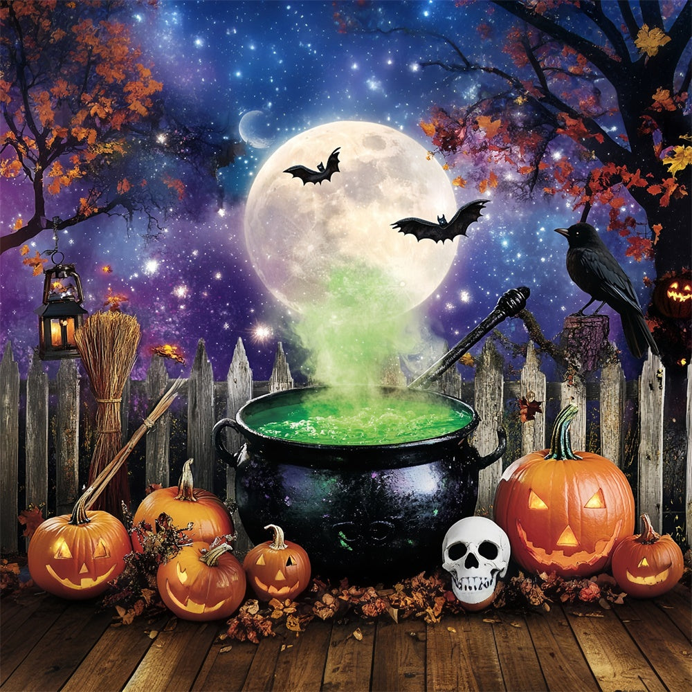 Halloween Moon Backdrop Enchanted Potion Yard Backdrop UK MRR7-24