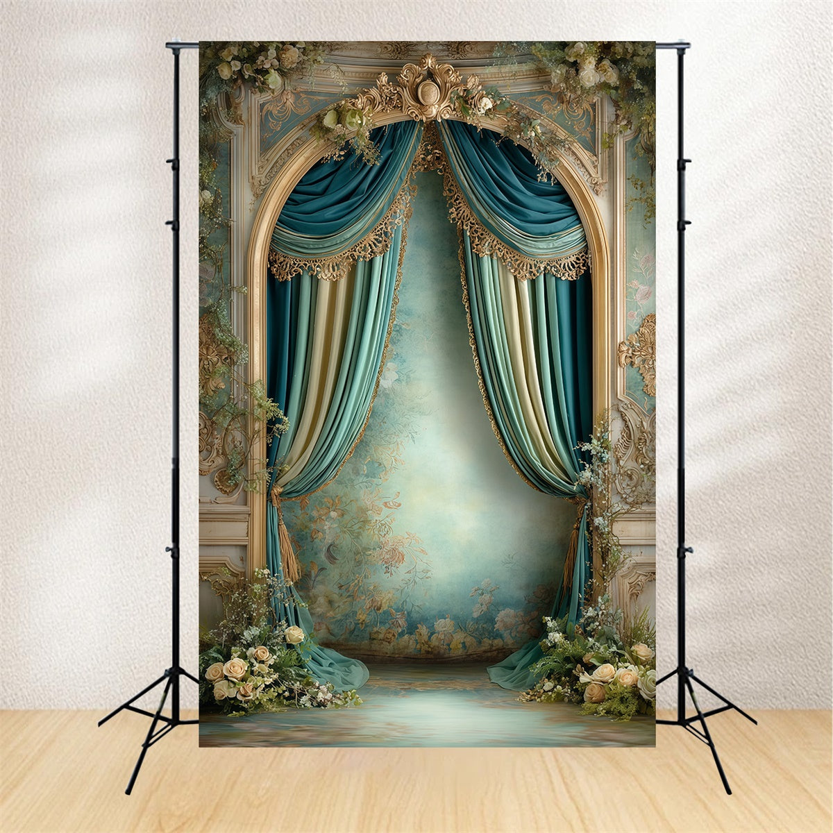Victorian Backdrop Bloom Curtain Vintage Photo Backdrop UK MRR7-240
