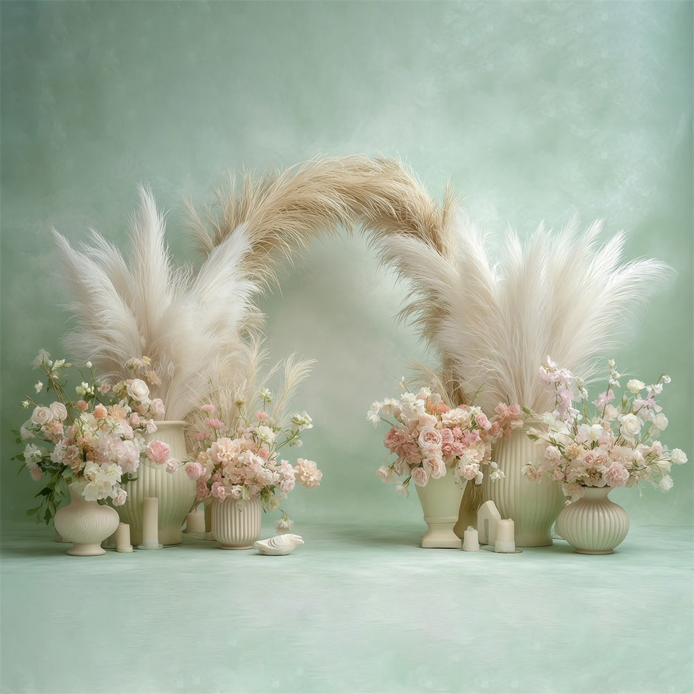 Boho Backdrop Photography Creamy Petal Vase Backdrop UK MRR7-242