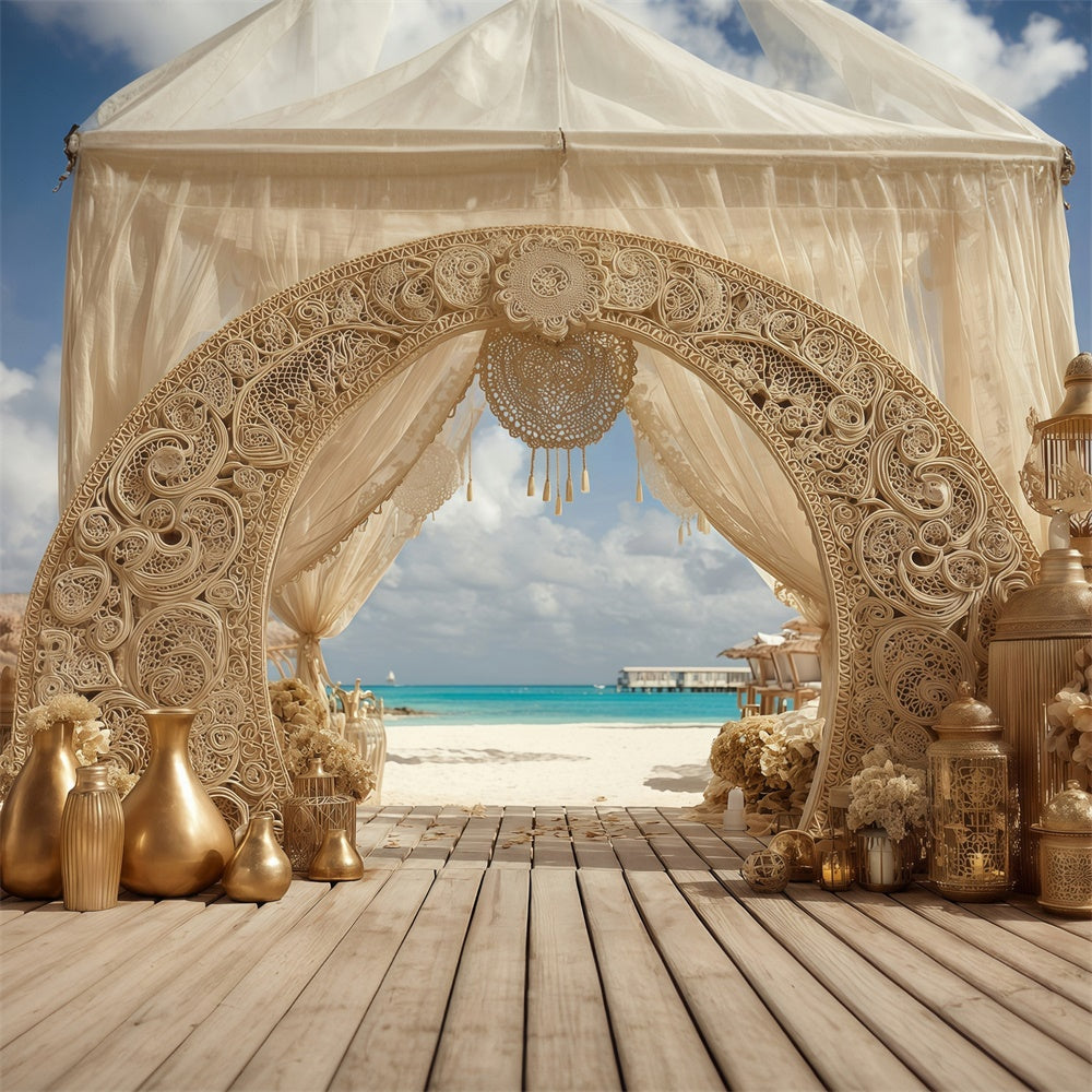 Boho Backdrop Coastal Dream Beach Arch Backdrop UK MRR7-248