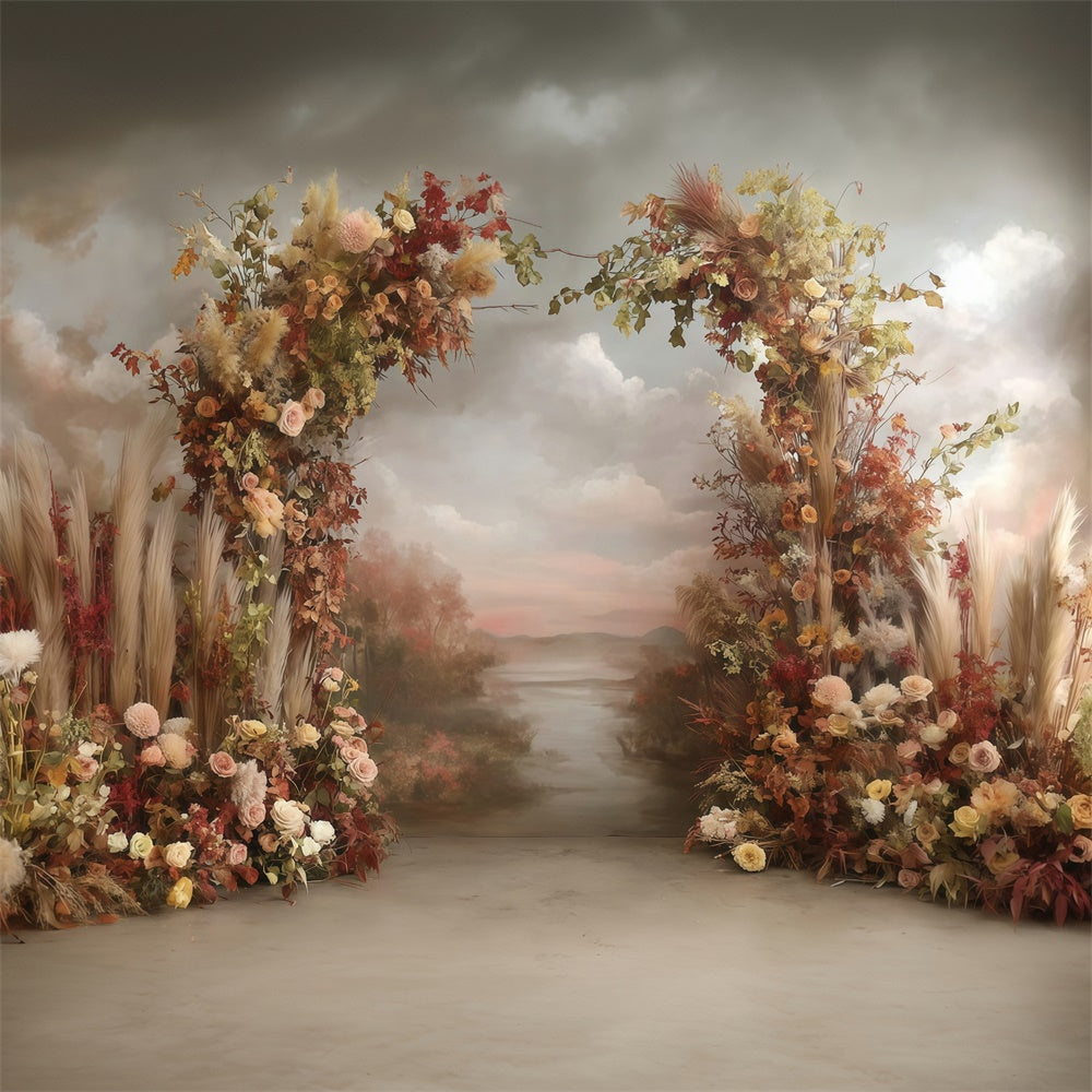 Bohemian Style Backdrop Dusk Meadow Archway Backdrop UK MRR7-252