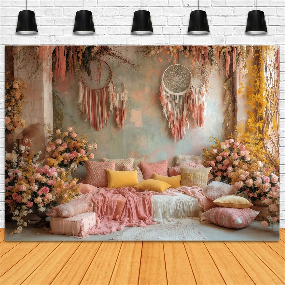 Boho Photography Backdrop Dreamy Boho Room Backdrop UK MRR7-253