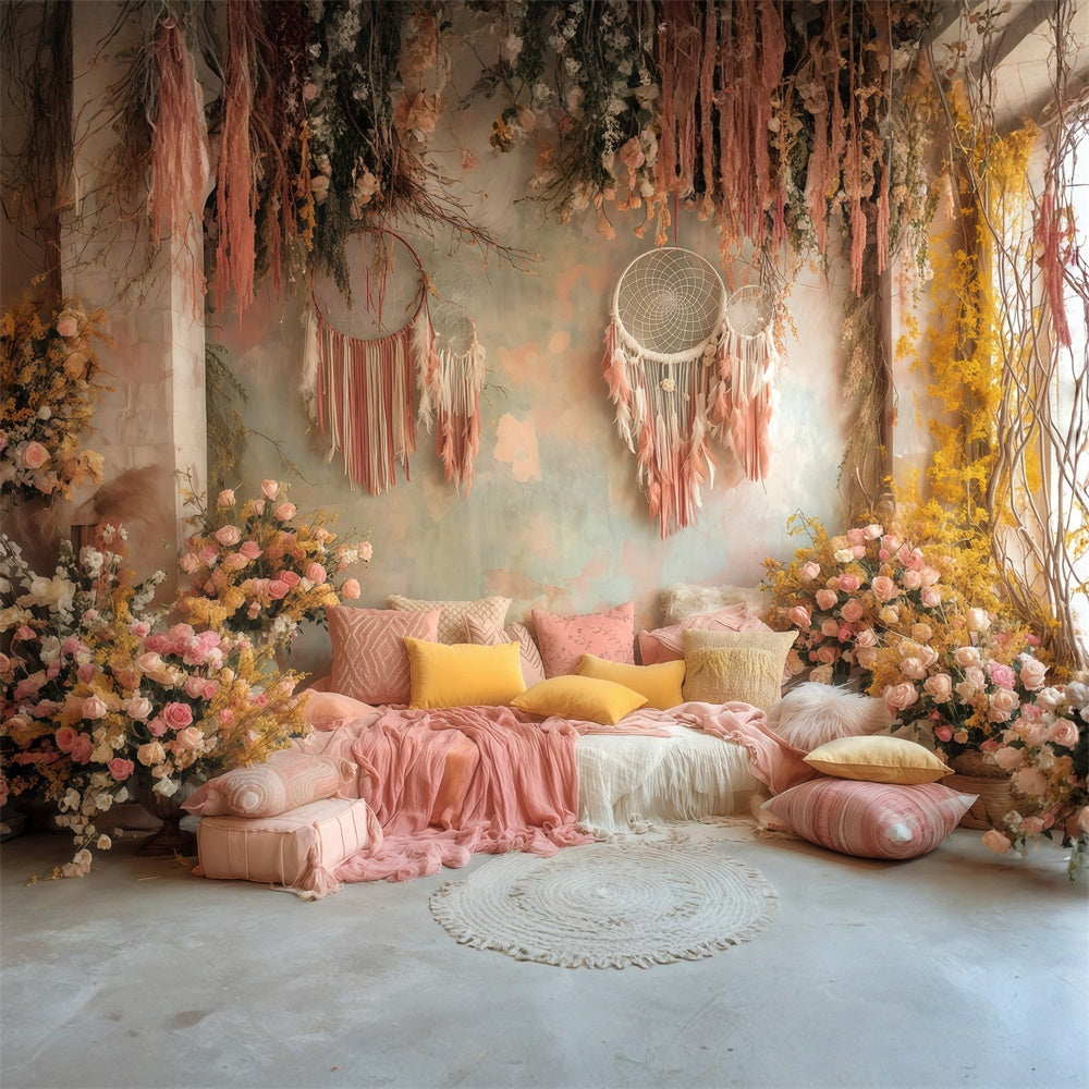 Boho Photography Backdrop Dreamy Boho Room Backdrop UK MRR7-253