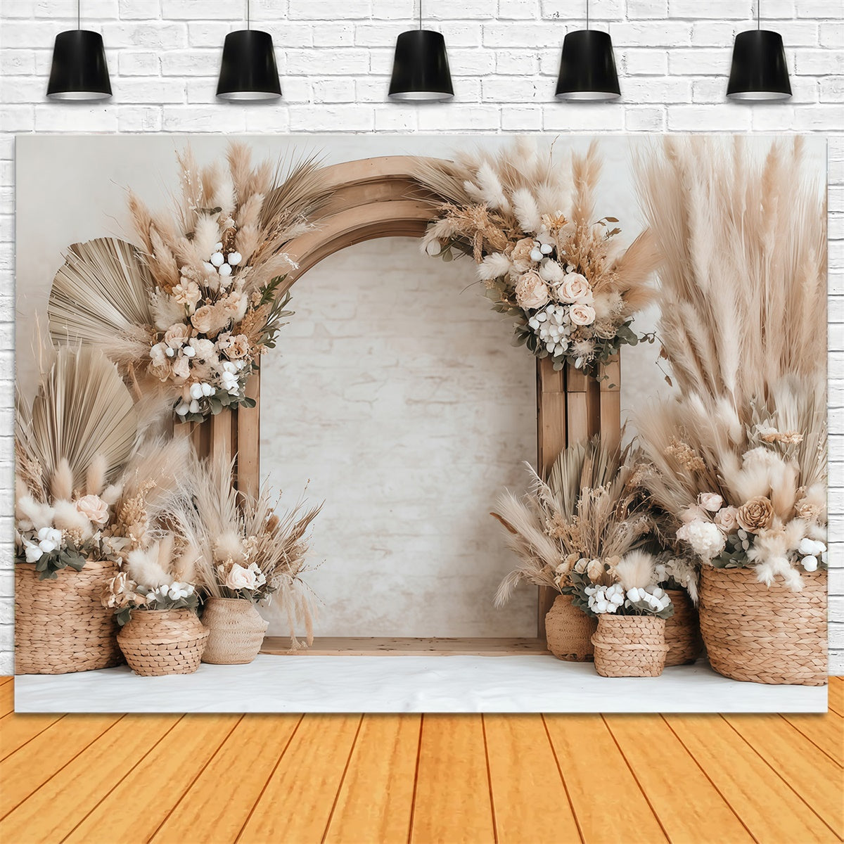 Bohemian Backdrop Rustic Bloom Elegance Backdrop UK MRR7-267