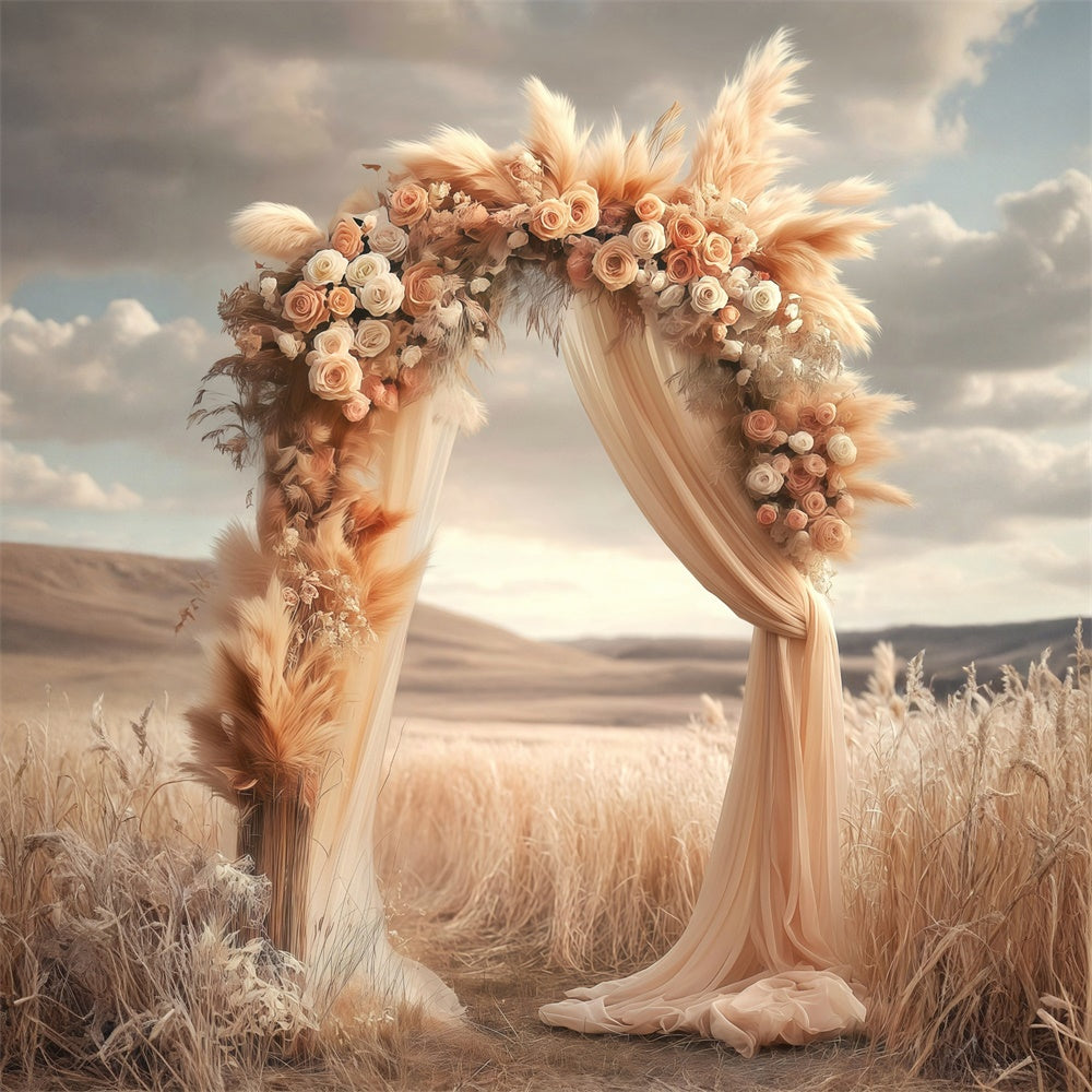 Bohemian Backdrops Rustic Field Ceremony Backdrop UK MRR7-276