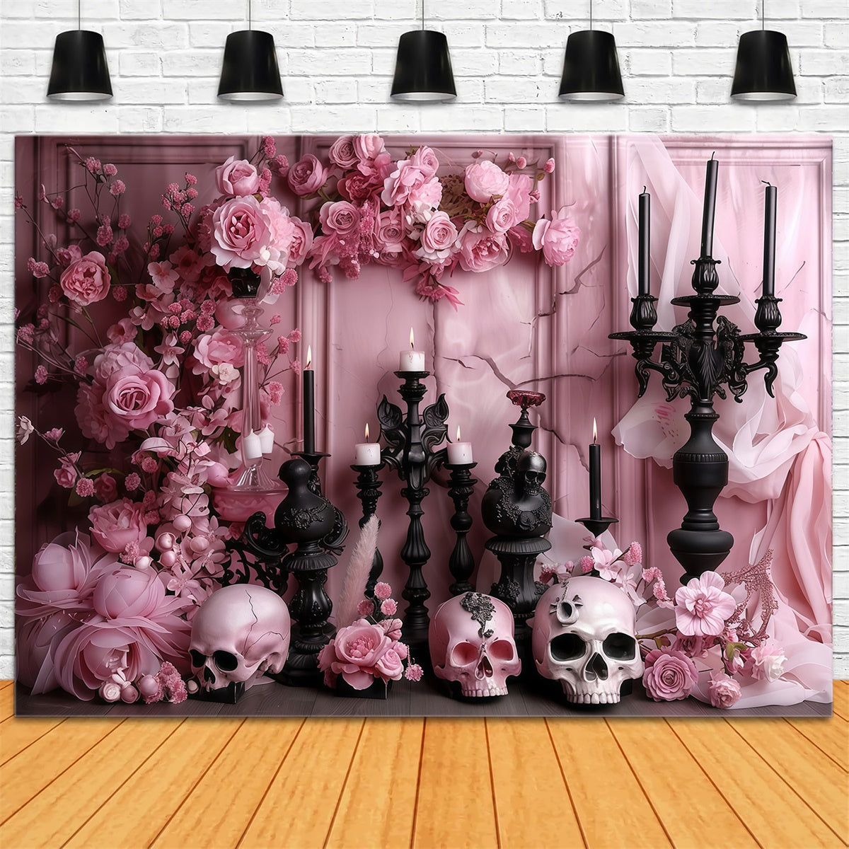 Scary Halloween Backdrops Elegant Rose Altar Backdrop UK MRR7-34