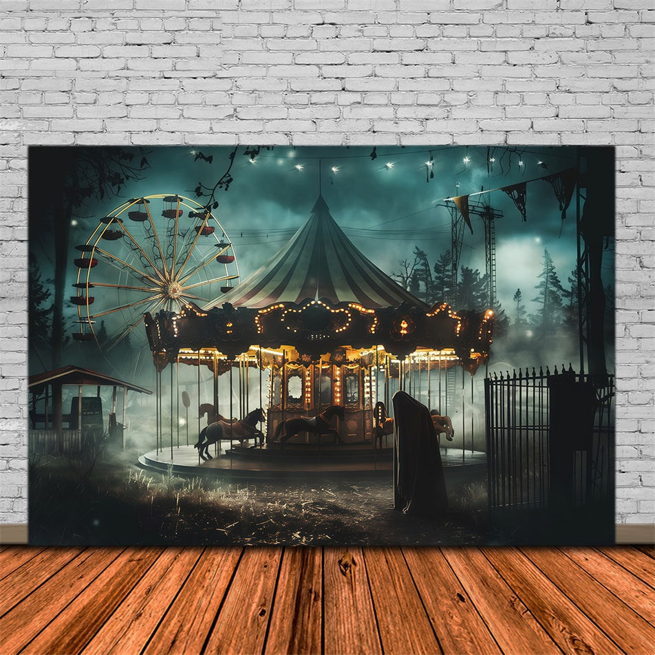 Halloween Photography Backdrop Twilight Terror Park Backdrop UK MRR7-36