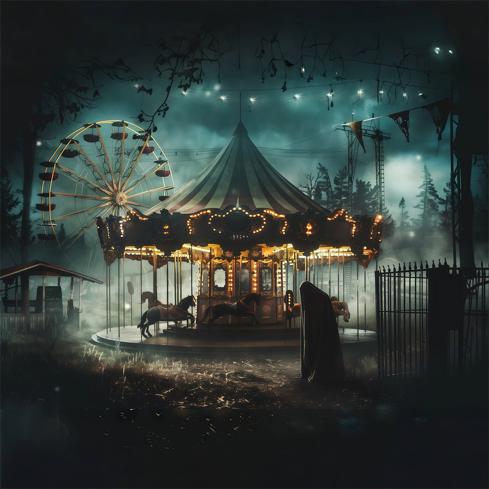 Halloween Photography Backdrop Twilight Terror Park Backdrop UK MRR7-36