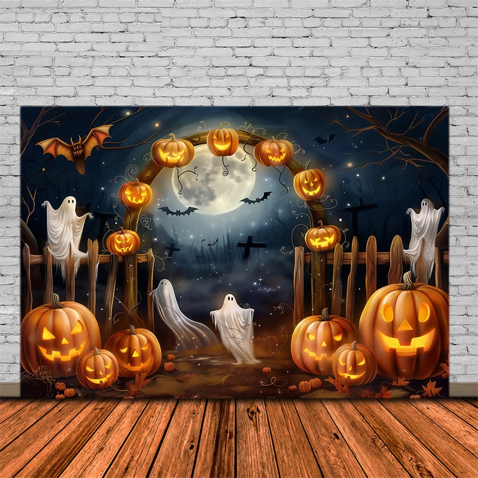 Halloween Moon Backdrop Haunted Harvest Archway Backdrop UK MRR7-37