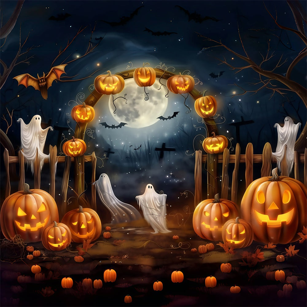 Halloween Moon Backdrop Haunted Harvest Archway Backdrop UK MRR7-37