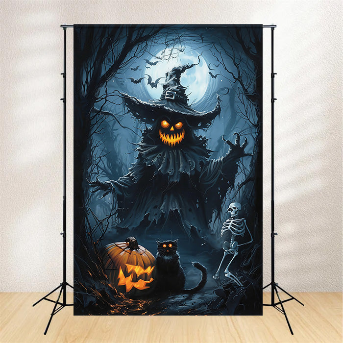 Halloween Moon Backdrop Pumpkin Fiend Horror Backdrop UK MRR7-52