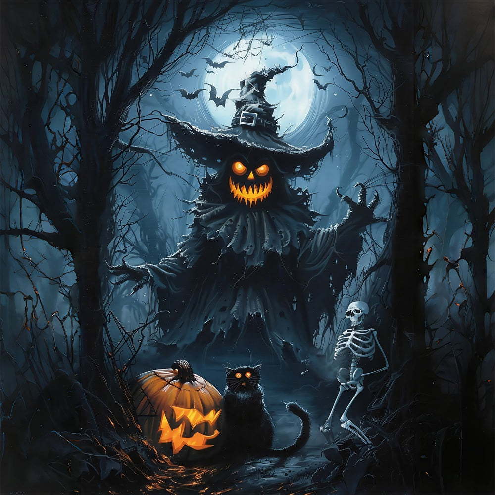 Halloween Moon Backdrop Pumpkin Fiend Horror Backdrop UK MRR7-52