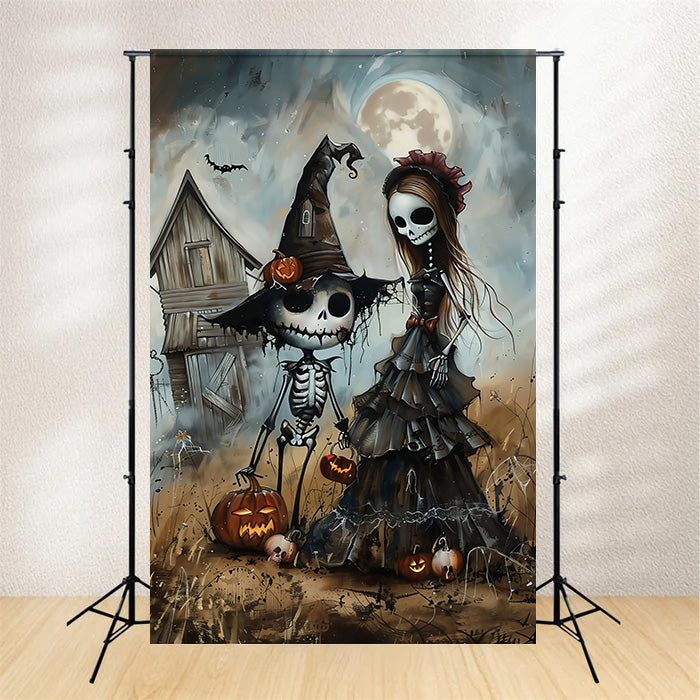 Halloween Photography Backdrop Moonlit Macabre Pair Backdrop UK MRR7-54