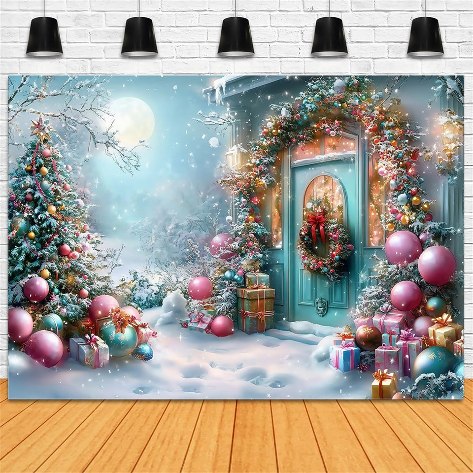 Christmas Backdrops Sparkle Christmas Porch Backdrop UK MRR7-62