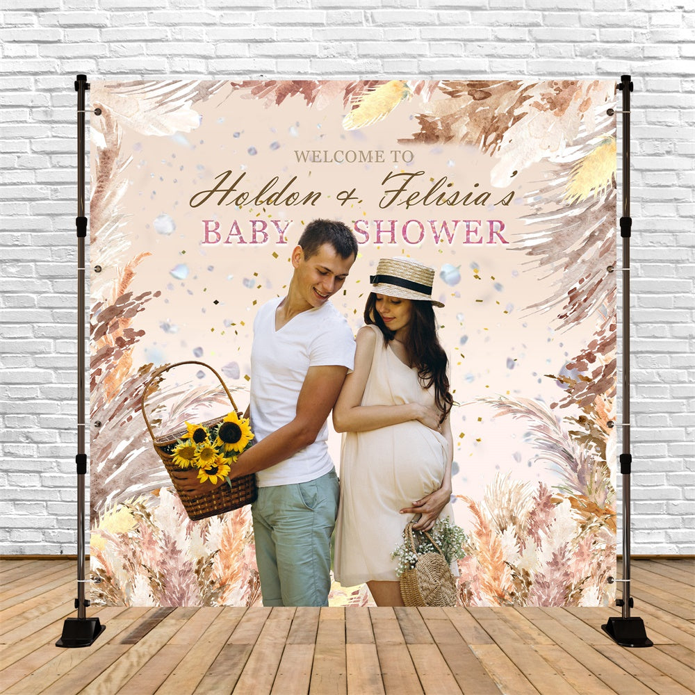 Baby Shower Photo Backdrop Rustic Fields Personalized Backdrop UK MRR7-8