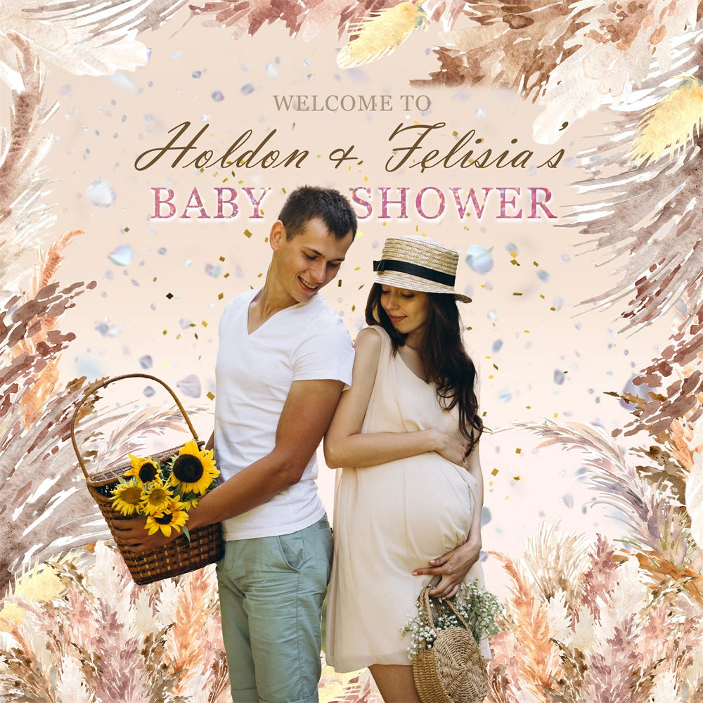 Baby Shower Photo Backdrop Rustic Fields Personalized Backdrop UK MRR7-8