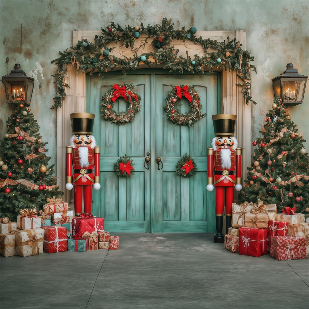 Christmas Backdrop Ideas Nutcracker Welcome Porch Backdrop UK MRR7-84