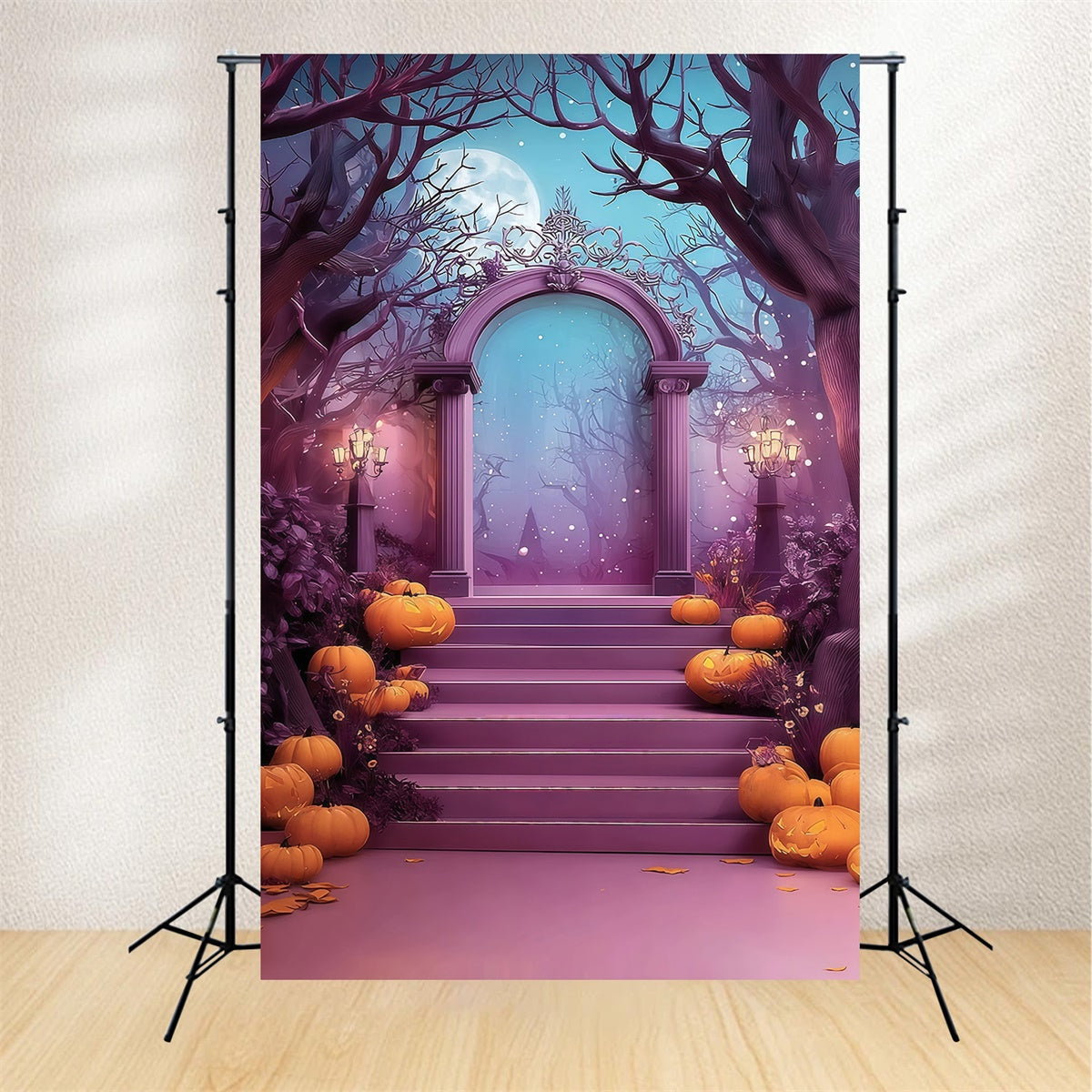 Halloween Backdrops Fantasy Forest Mystery Arch Halloween Backdrop UK MRR8-35