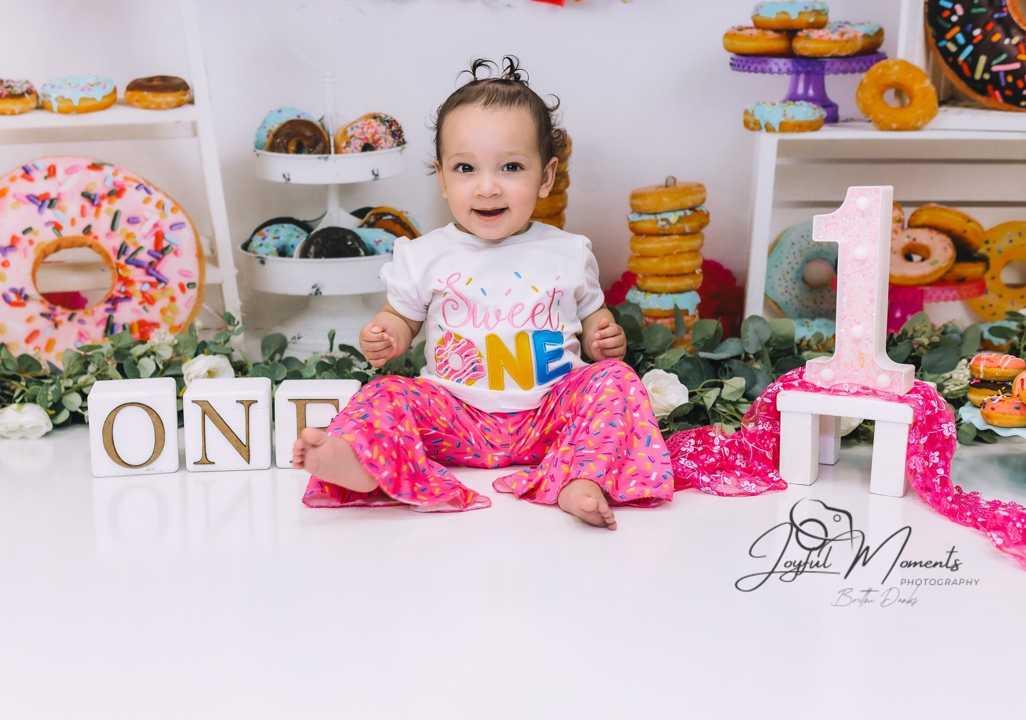 Cake Smash Backdrop Colorful Donut Dessert Party Setup Birthday Photo Backdrop UK MRR9-8