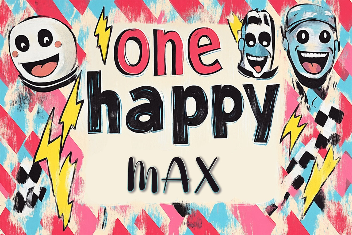 Custom Happy Birthday Backdrop Funky Graffiti Party Backdrop UK RR1-23