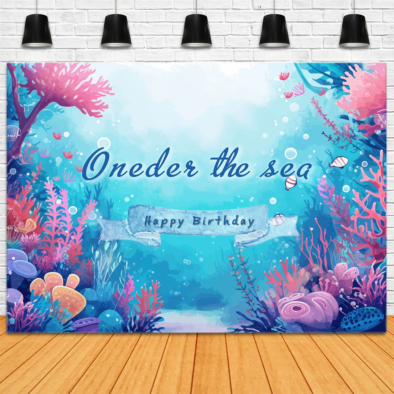 Personalized Birthday Backdrop Vibrant Underwater Coral Backdrop UK RR1-42