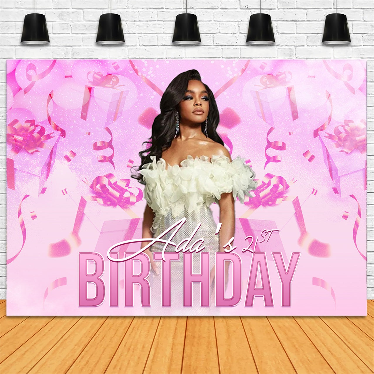 Personalised Birthday Backdrop Sweet 21st Celebration Backdrop UK RR1-92