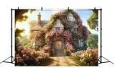 Spring Rosebuds Crawling Romantic House Backdrop RR3-16