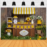Summer Boardwalk Lemon Sale Booth Theme Backdrop RR3-24
