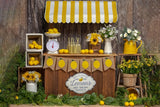 Summer Boardwalk Lemon Sale Booth Theme Backdrop RR3-24