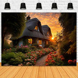 Sunset Flower Road Romantic Cabin Backdrop RR3-30