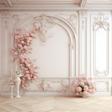 DBackdrop Classic Vintage Wall Pink Floral Accent Backdrop RR4-26