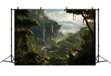 DBackdrop Magnificent Rainforest Stream Adventure Theme Backdrop RR4-43