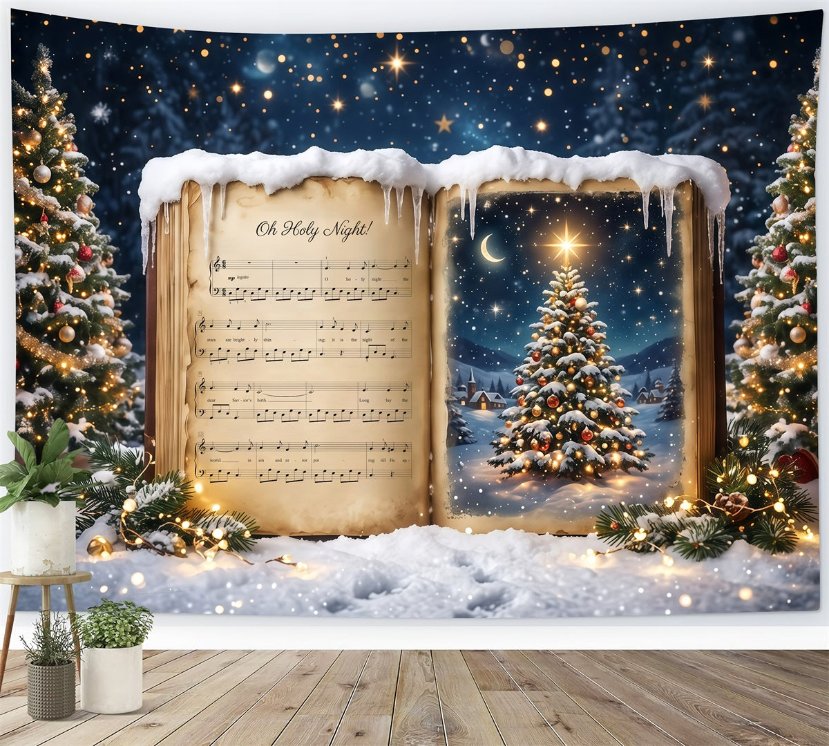 Christmas Photoshoot Backdrop Joy to the World Music a Christmas Carol Backdrop UK RR610-13