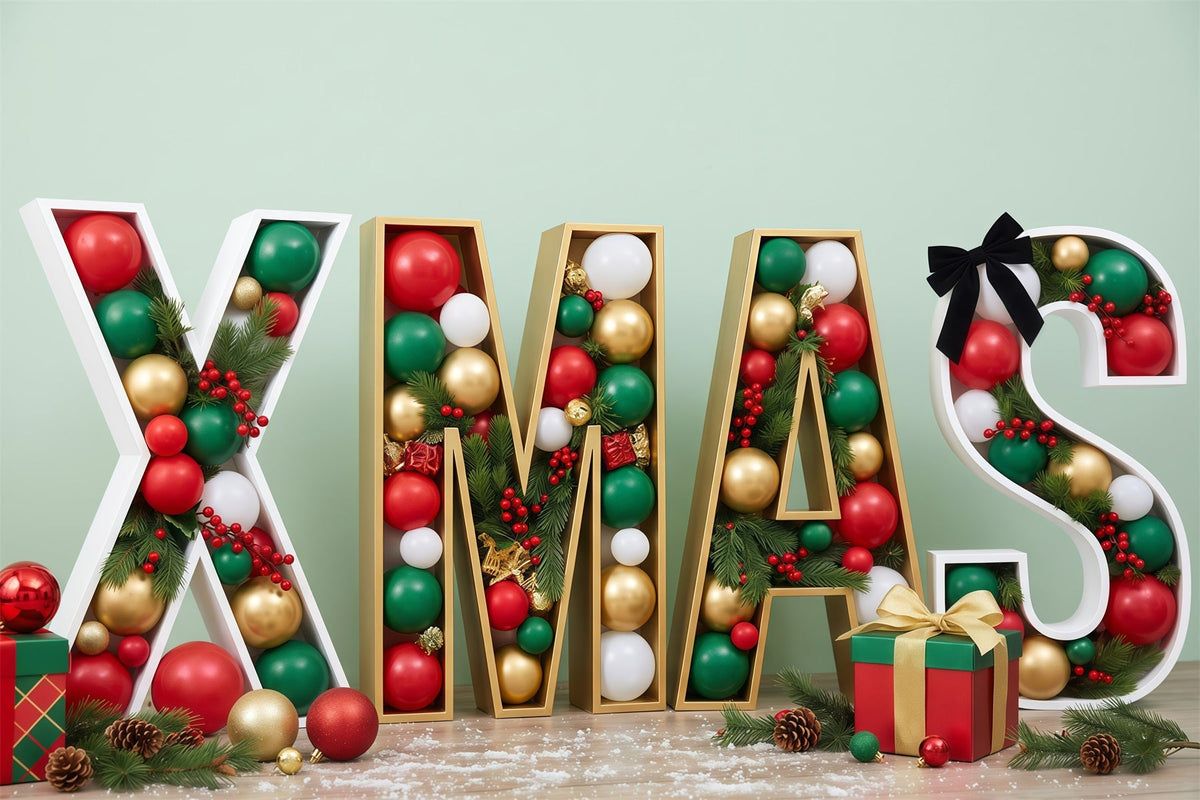 Vintage Christmas Photo Backdrop Ornament Letter Gift Display Xmas Photo Backdrops UK RR610-23