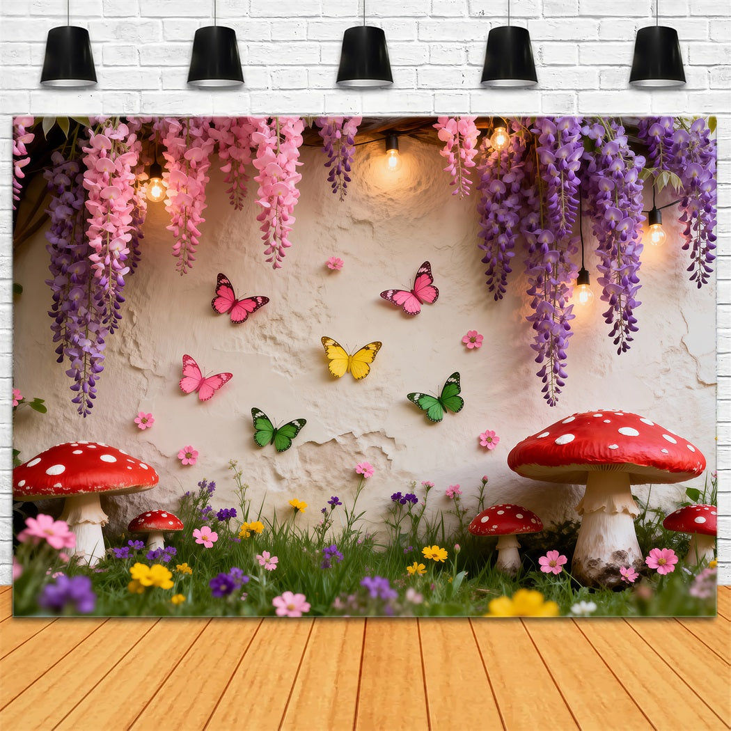 Butterfly Backdrop Ideas Enchanted Floral Fairy Wall Spring Picture Backdrop UK RR62-44