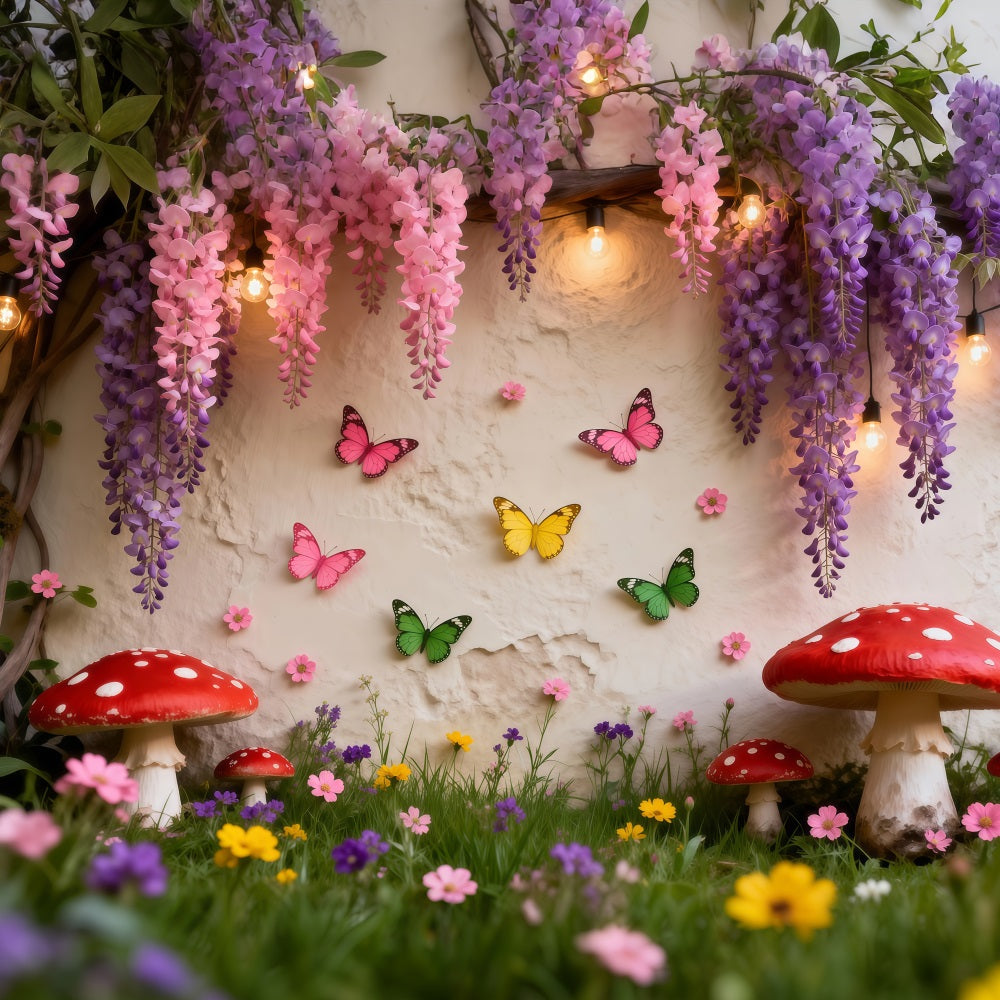 Butterfly Backdrop Ideas Enchanted Floral Fairy Wall Spring Picture Backdrop UK RR62-44