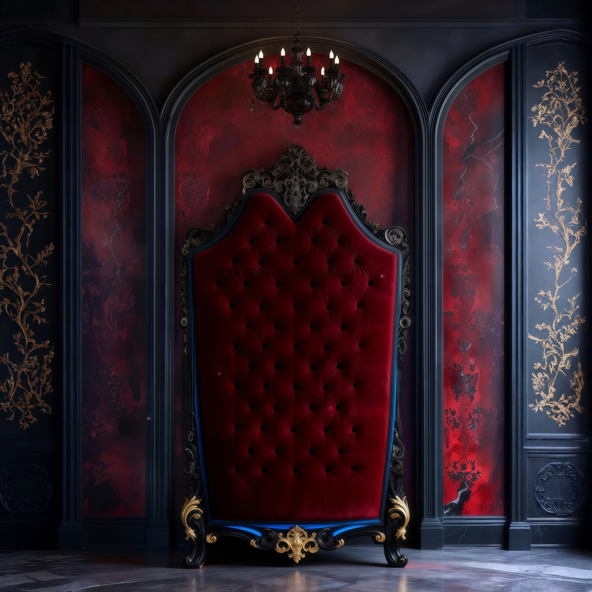 Boudoir Photography Backdrops Gothic Velvet Throne Arch Vintage Wall Backdrop UK RR62-69