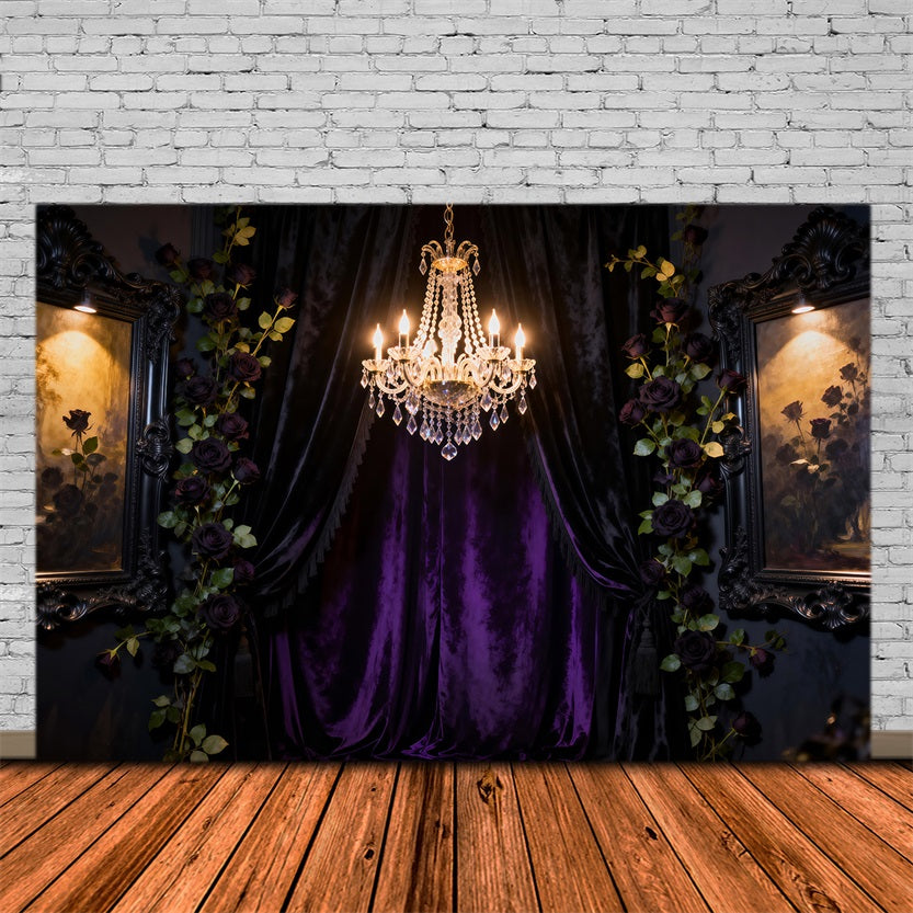 Boudoir Backdrop Ideas Dark Romance Crystal Curtain Antique Photo Backdrop UK RR62-70
