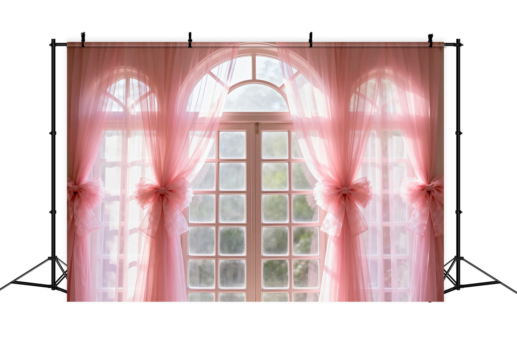 Boudoir Photo Backdrops Blush Sheer Bow Windowlight Backdrops for Boudoir UK RR62-80