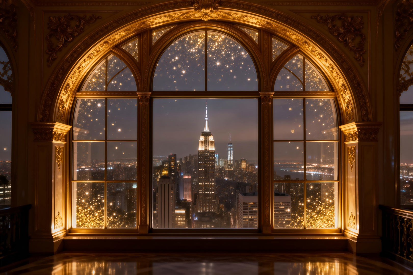 Backdrops for Boudoir Gilded Arched City Glow Boudoir Photo Backdrops UK RR62-82