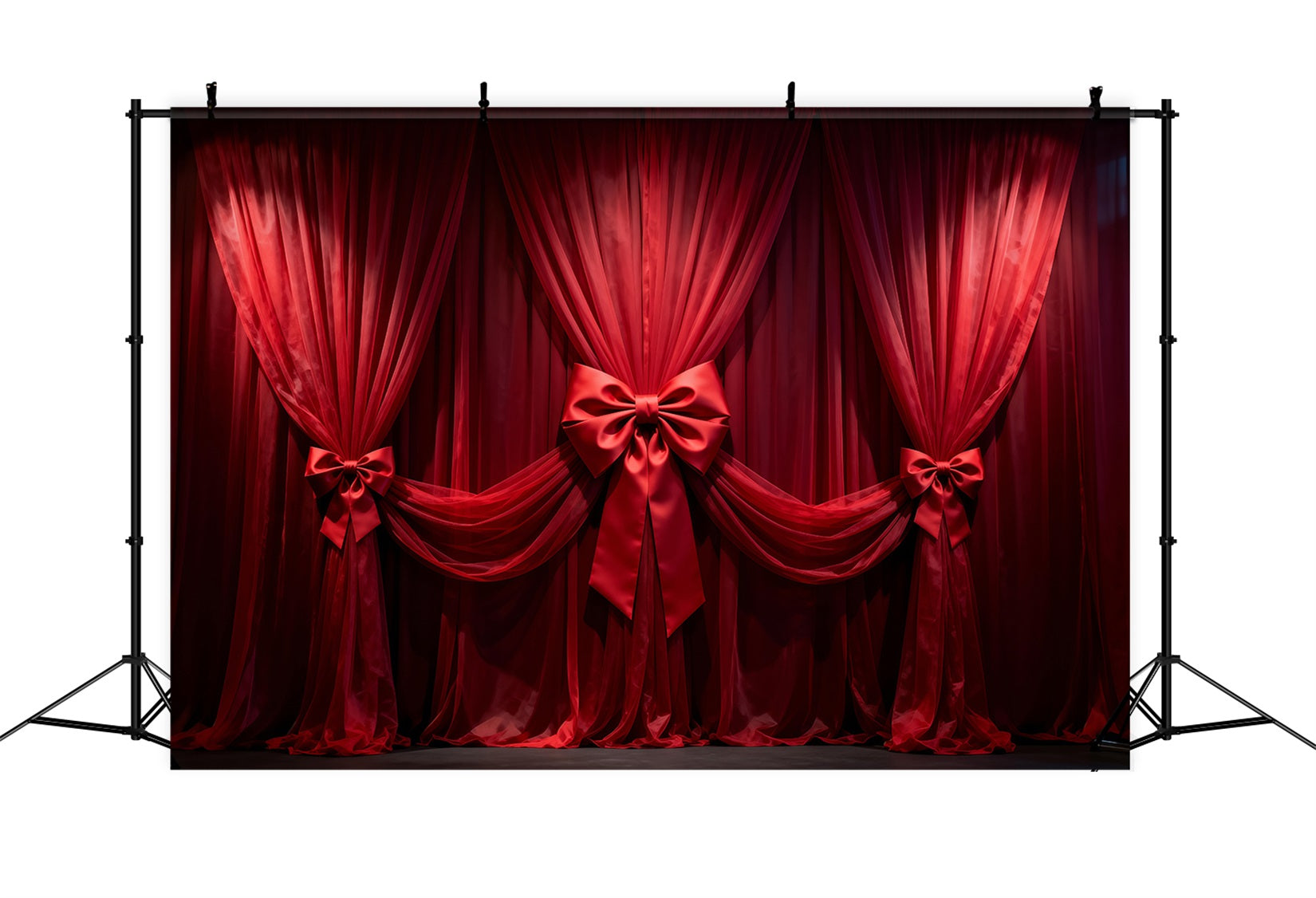 Boudoir Photography Backdrops Crimson Velvet Bowed Drapery Classic Photo Backdrop UK RR62-91