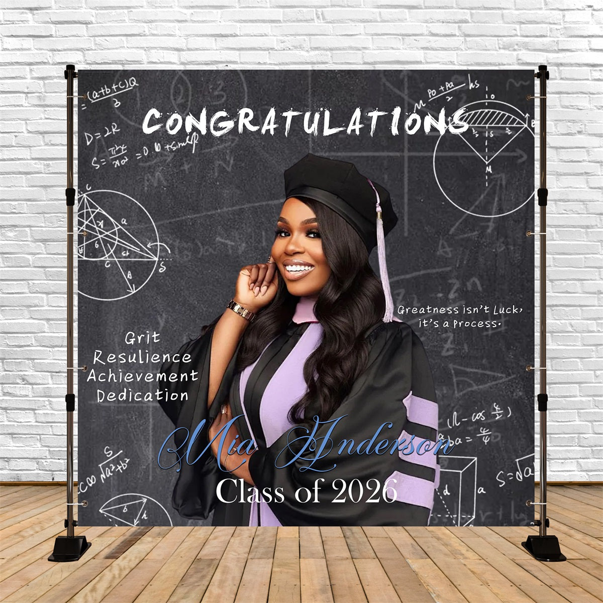 Graduation Backdrop Ideas Chalkboard Math Formulas Custom Graduation Party Backdrop UK RR63-29