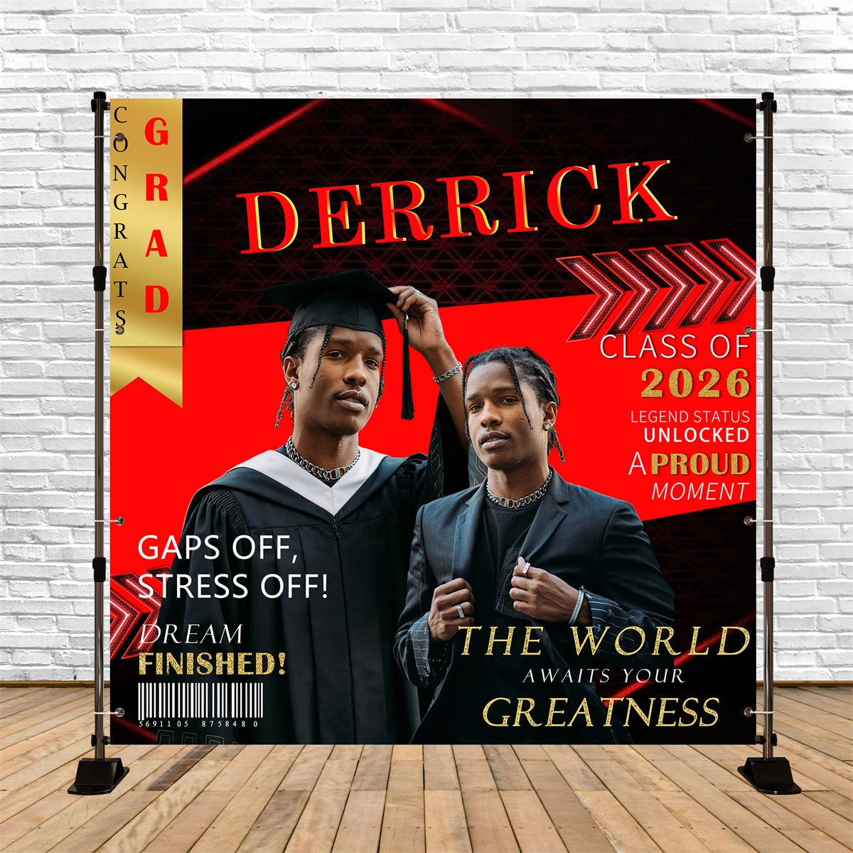 College Graduation Backdrop Red Carpet Congratulates Moment Graduation Party Backdrop Ideas UK RR63-49