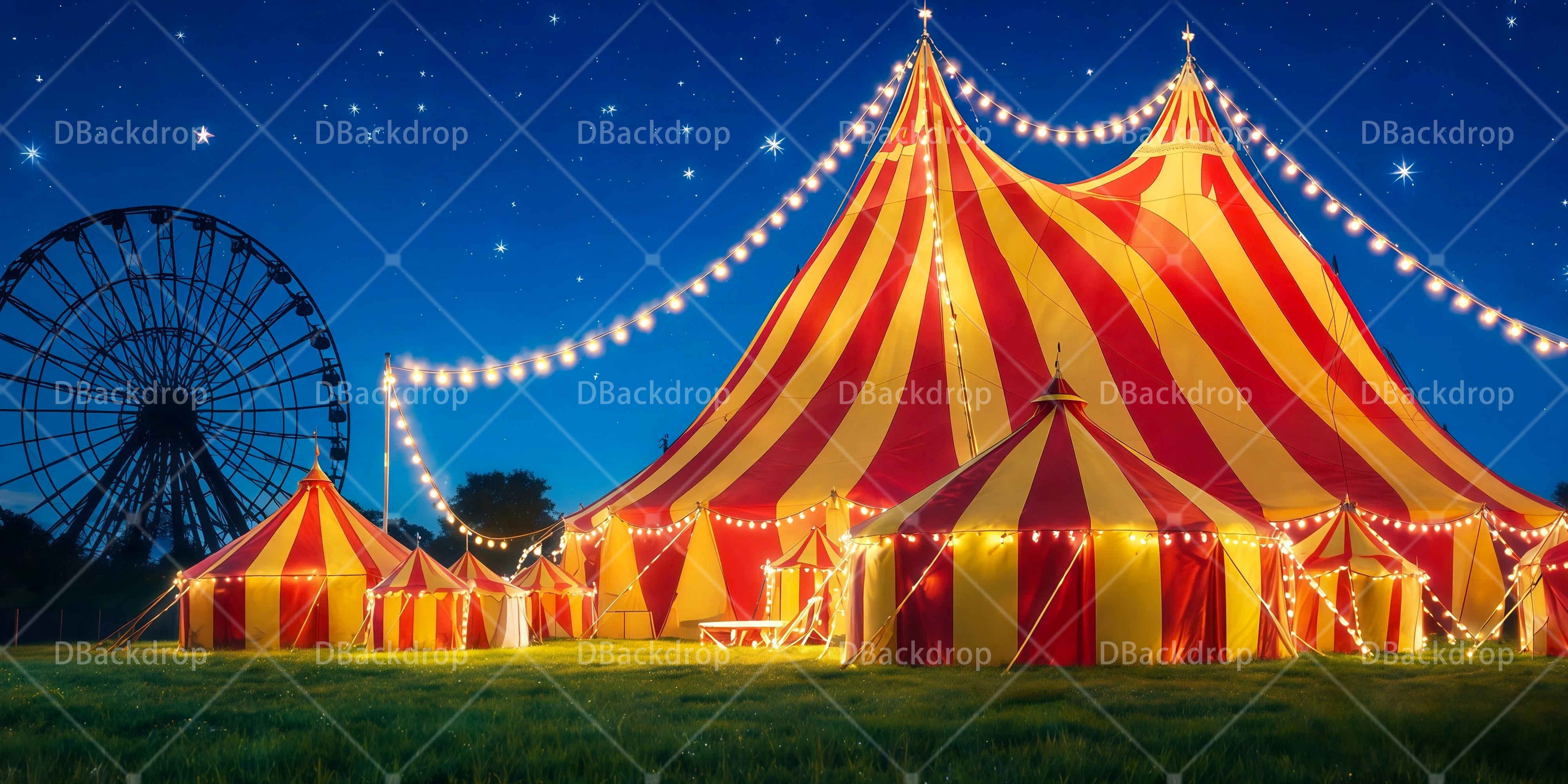 Circus Stage Backdrop Circus Night School Play Backdrops UK RR65-T60